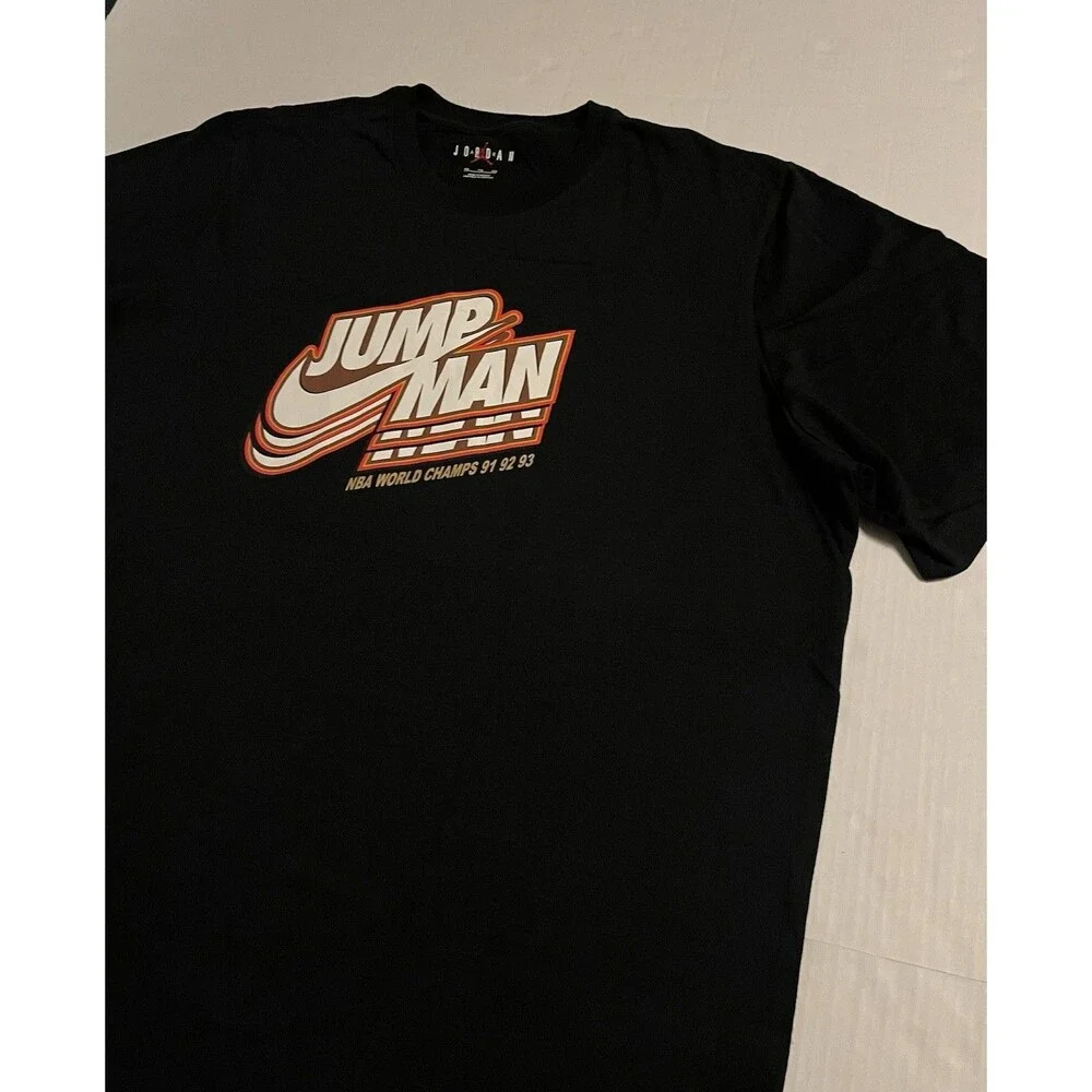 NEW Jordan Nike Jumpman NBA Champions Graphic Print T-Shirt 2XL Retro AJ1 Black